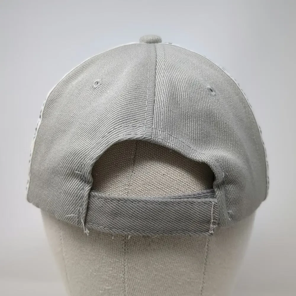Gray Baseball Cap One Size NY New York Logo Taping Strapback Hat Embroidered